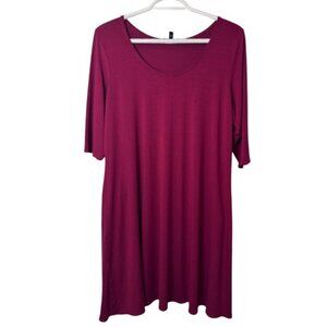 Eileen Fisher plum trapeze tunic/shirt dress size M